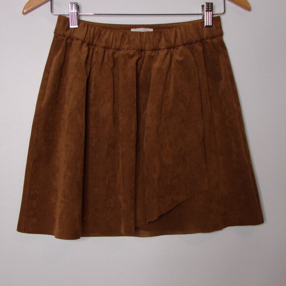 Aritzia Dresses & Skirts - Aritzia Wilfred Free Nescher Faux Suede Mini Skirt Cocoa Brown Size Small